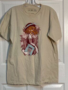 Pretty In Pink graphic tee cream/tan size large men's